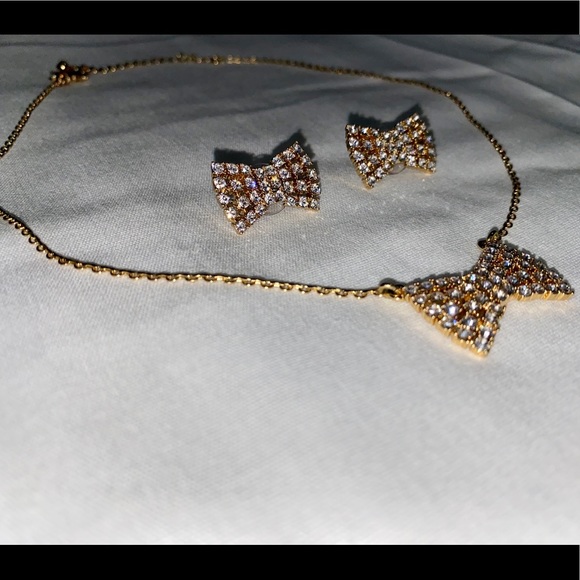 Kate Spade Sparkling Bow Necklace and Earring Set - Picture 3 of 12